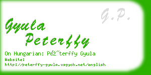 gyula peterffy business card